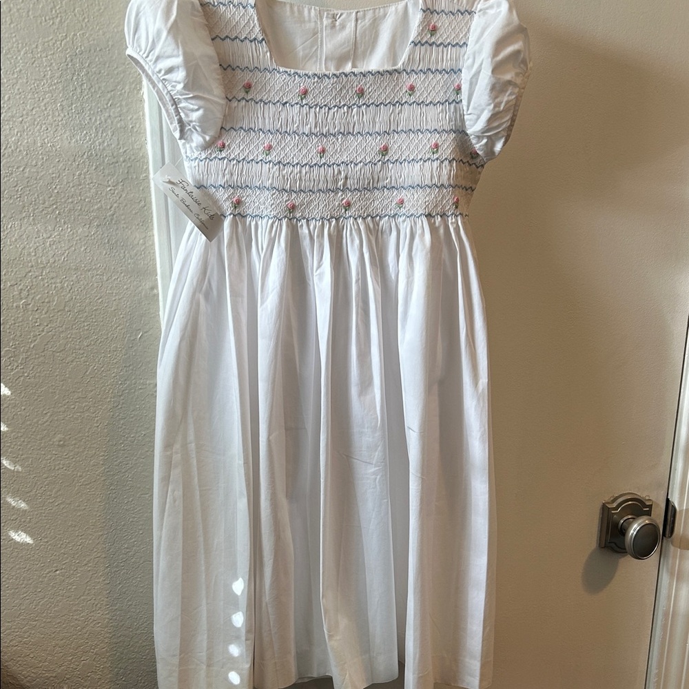 Elegant White Embroidered dress